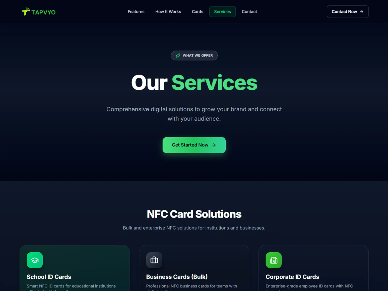 TapVyo NFC Smart Business Card Platform